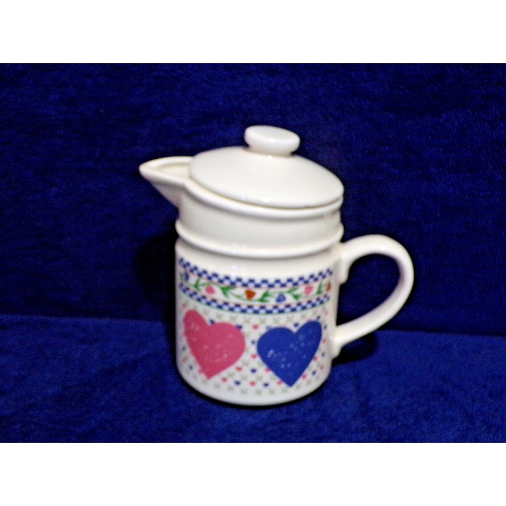 Hearts Delight Collection‎ Milk or Ice Tea Pot w/Lid Vintage